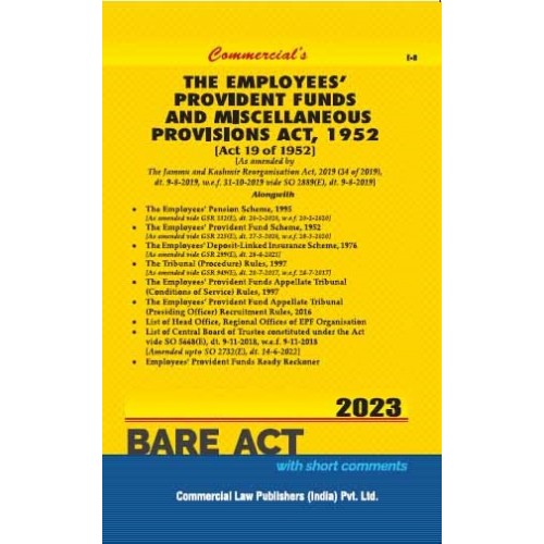 Commercial's The Employees Provident Funds and Miscellaneous Provisions Act, 1952 [EPF] Bare Act 2023